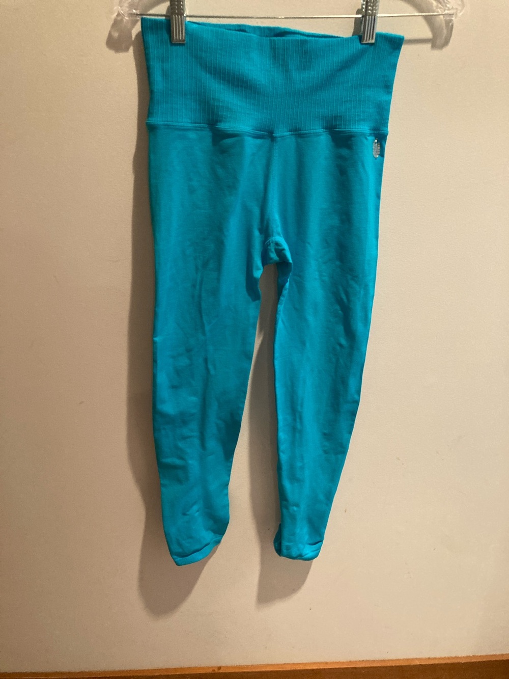 FREE PEOPLE High-Waist Active Leggings - Teal Blue medium